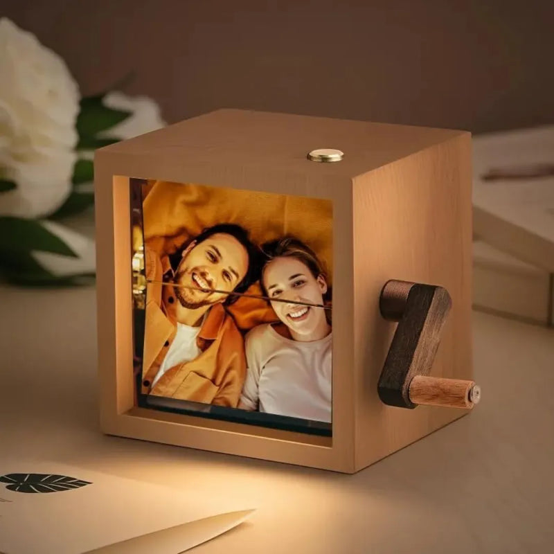 Hand-Crank Photo Display Box