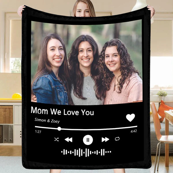 Custom Photo Music Blanket