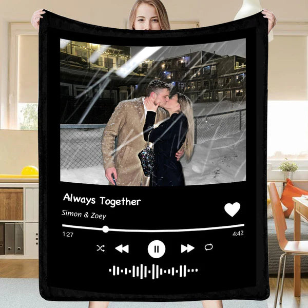 Custom Photo Music Blanket