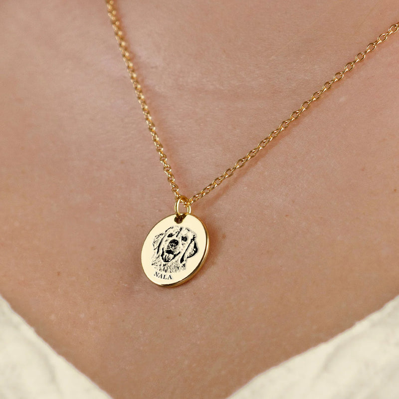 Custom Pet Portrait Necklace